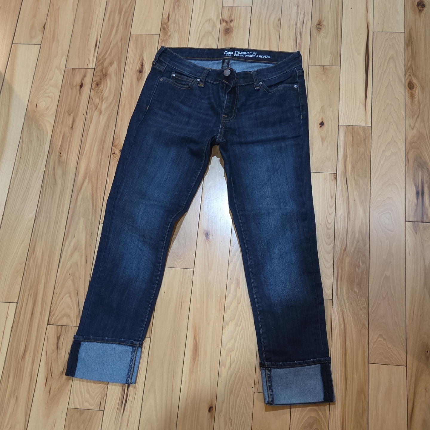 Gap Indigo Denim Jeans With Cuffed Hems